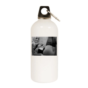 Holly Madison White Water Bottle With Carabiner