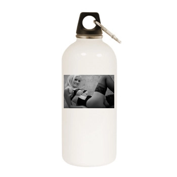 Holly Madison White Water Bottle With Carabiner