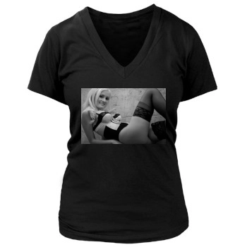 Holly Madison Women's Deep V-Neck TShirt