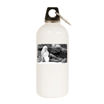 Holly Madison White Water Bottle With Carabiner