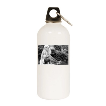 Holly Madison White Water Bottle With Carabiner