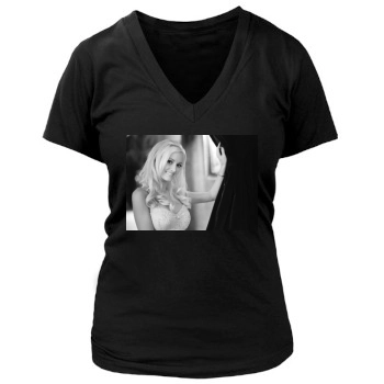 Holly Madison Women's Deep V-Neck TShirt