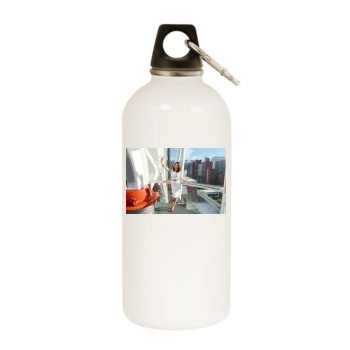 Holly Madison White Water Bottle With Carabiner