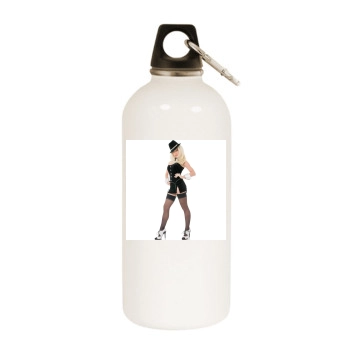 Holly Madison White Water Bottle With Carabiner