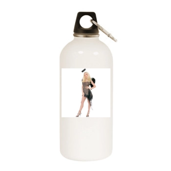 Holly Madison White Water Bottle With Carabiner