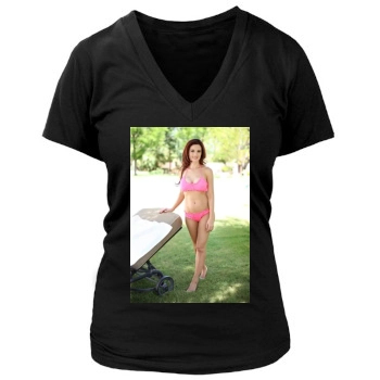 Holly Madison Women's Deep V-Neck TShirt