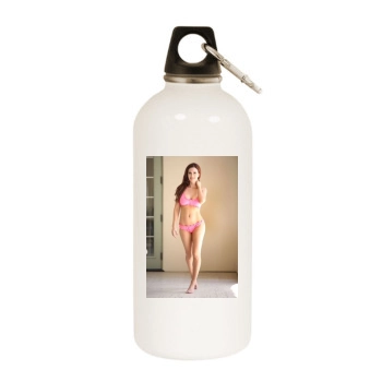 Holly Madison White Water Bottle With Carabiner