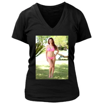 Holly Madison Women's Deep V-Neck TShirt