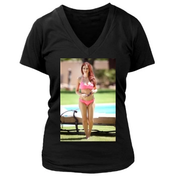 Holly Madison Women's Deep V-Neck TShirt