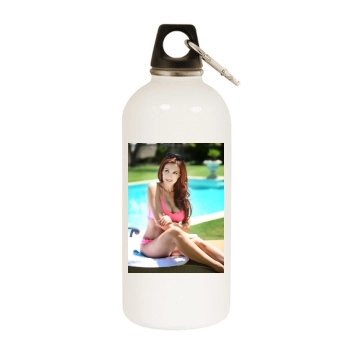 Holly Madison White Water Bottle With Carabiner