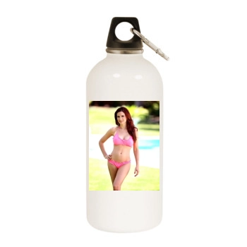 Holly Madison White Water Bottle With Carabiner