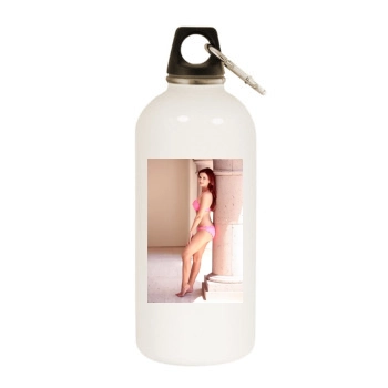 Holly Madison White Water Bottle With Carabiner