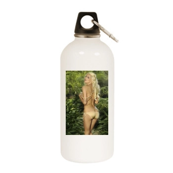 Holly Madison White Water Bottle With Carabiner