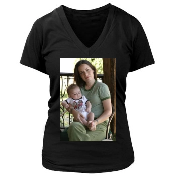 Holly Marie Combs Women's Deep V-Neck TShirt