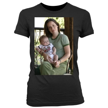 Holly Marie Combs Women's Junior Cut Crewneck T-Shirt