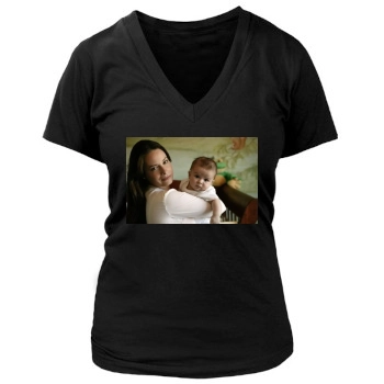 Holly Marie Combs Women's Deep V-Neck TShirt