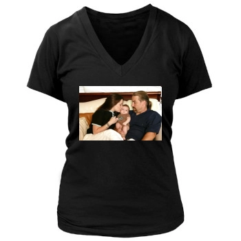 Holly Marie Combs Women's Deep V-Neck TShirt