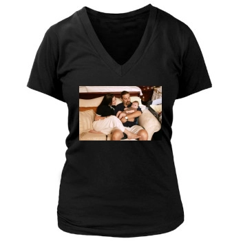 Holly Marie Combs Women's Deep V-Neck TShirt