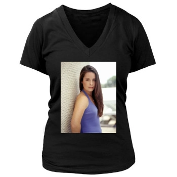 Holly Marie Combs Women's Deep V-Neck TShirt