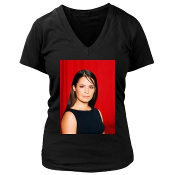 Holly Marie Combs Women's Deep V-Neck TShirt