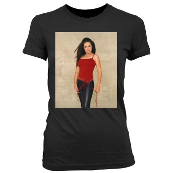 Holly Marie Combs Women's Junior Cut Crewneck T-Shirt