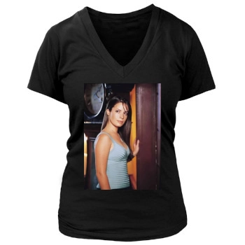 Holly Marie Combs Women's Deep V-Neck TShirt