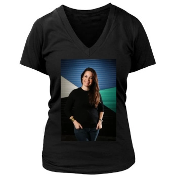 Holly Marie Combs Women's Deep V-Neck TShirt