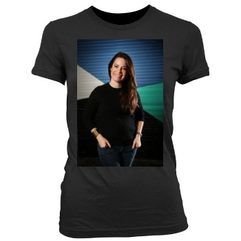 Holly Marie Combs Women's Junior Cut Crewneck T-Shirt