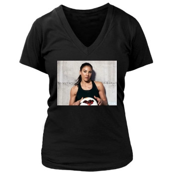 Hope Solo Women's Deep V-Neck TShirt