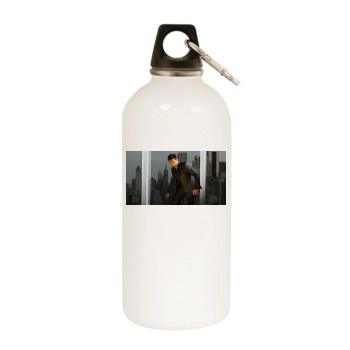 Hugh Jackman White Water Bottle With Carabiner