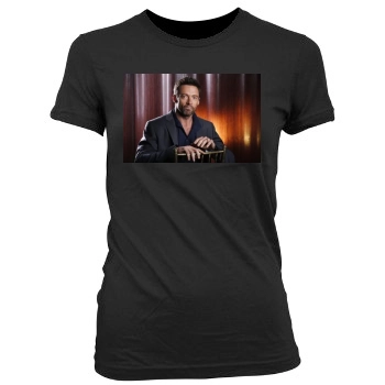 Hugh Jackman Women's Junior Cut Crewneck T-Shirt