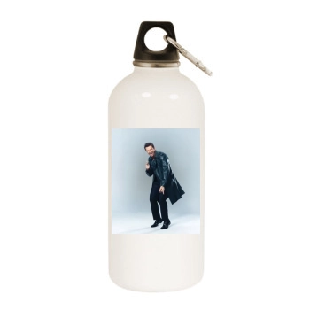 Hugh Jackman White Water Bottle With Carabiner