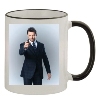 Hugh Jackman 11oz Colored Rim & Handle Mug