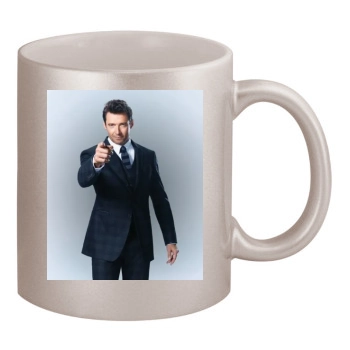 Hugh Jackman 11oz Metallic Silver Mug