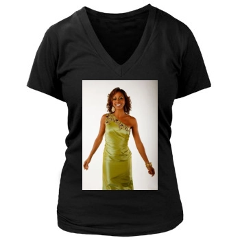 Holly Robinson Peete Women's Deep V-Neck TShirt