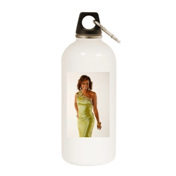 Holly Robinson Peete White Water Bottle With Carabiner