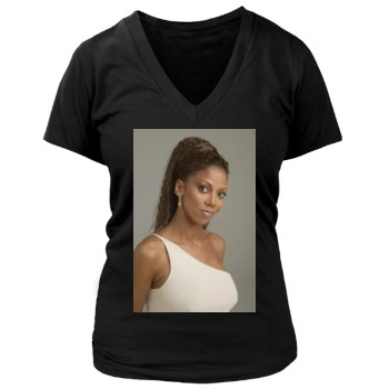 Holly Robinson Peete Women's Deep V-Neck TShirt