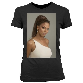 Holly Robinson Peete Women's Junior Cut Crewneck T-Shirt