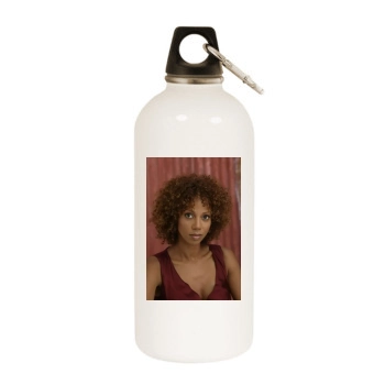 Holly Robinson Peete White Water Bottle With Carabiner