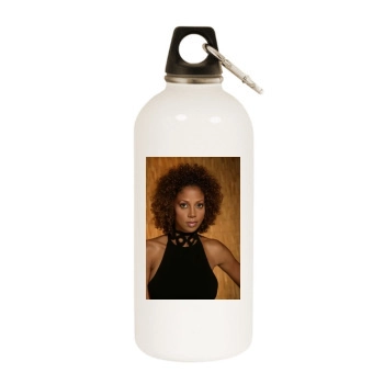 Holly Robinson Peete White Water Bottle With Carabiner