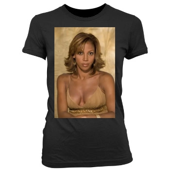 Holly Robinson Peete Women's Junior Cut Crewneck T-Shirt