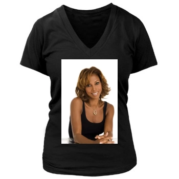 Holly Robinson Peete Women's Deep V-Neck TShirt