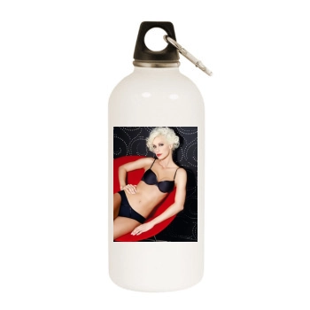 Ingrid Grudke White Water Bottle With Carabiner