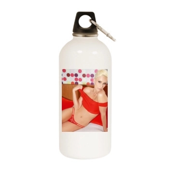 Ingrid Grudke White Water Bottle With Carabiner