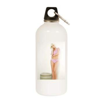 Ingrid Grudke White Water Bottle With Carabiner