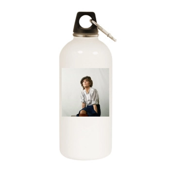 Jane Fonda White Water Bottle With Carabiner