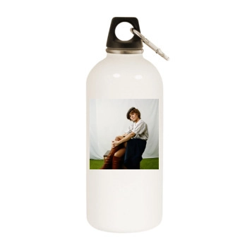 Jane Fonda White Water Bottle With Carabiner