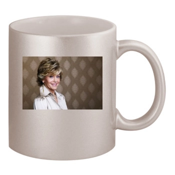 Jane Fonda 11oz Metallic Silver Mug