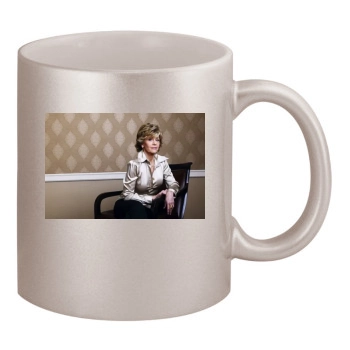 Jane Fonda 11oz Metallic Silver Mug