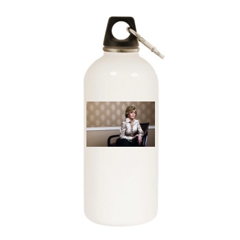 Jane Fonda White Water Bottle With Carabiner